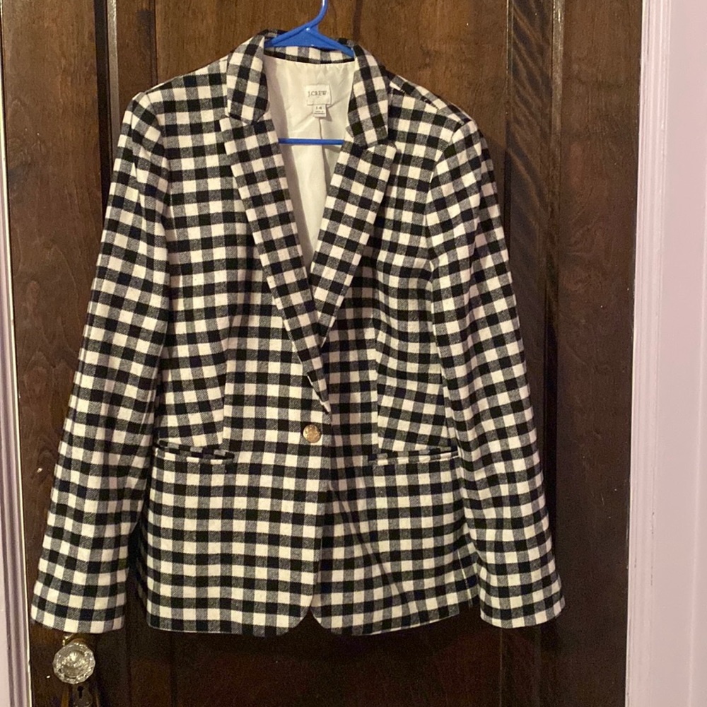 Black Gingham Blazer